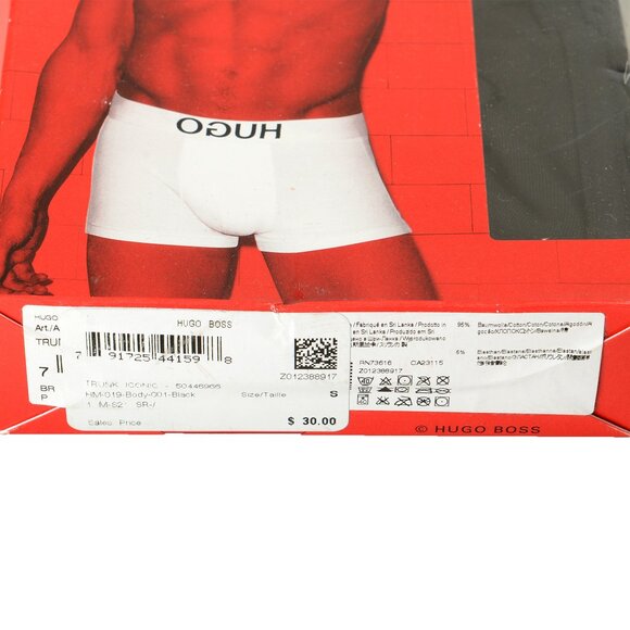 Hugo Boss Men's Black "Iconic" Trunk Boxer Underwear US S IT 48 - Picture 2 of 2